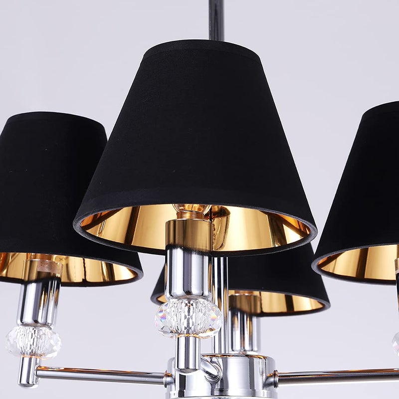 Wellmet Chandelier Lamp Shades, ONLY FOR CANDELABRA BULBS, Clip-on Fitter Lampshade, 3" X 6" X 5", Set of 6 - Image 4